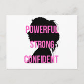 Girl Boss Pink Black Feestdagenkaart (Voorkant)