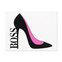 Girl Boss Pink Black Heel