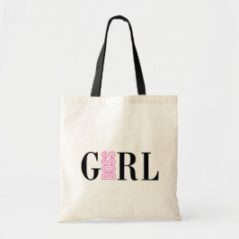 Girl Boss Pink Black Tote Bag