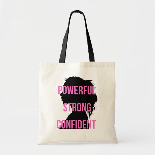 Girl Boss Pink Black Tote Bag (Voorkant)