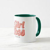 Girl Boss Retro Gepersonaliseerd naam KoffieMok Mok (Voorkant rechts)