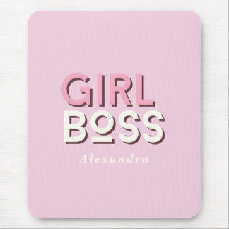 Girl Boss Retro Minimal Pink  Muismat