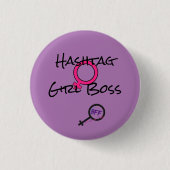 Girl Boss Ronde Button 3,2 Cm (Voorkant)