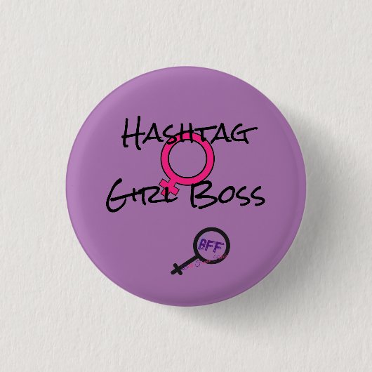 Girl Boss Ronde Button 3,2 Cm (Voorkant)