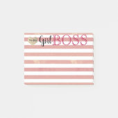 Girl Boss Roos Gold Stripes to do Post-it® Notes (Voorkant)