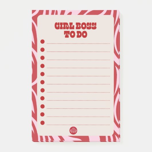 girl boss_to-do List Post-it® Notes (Voorkant)