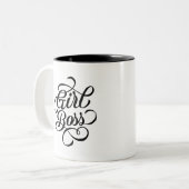 Girl Boss Tweekleurige Koffiemok (Voorkant links)