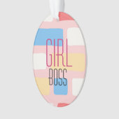 Girl Boss Typografie Monogram Initialen achteraan Ornament (voorkant)