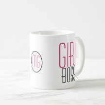 Girl Boss-typografie/Monogram-Initialen