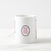 Girl Boss-typografie/Monogram-Initialen Koffiemok (Center)