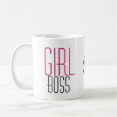 Girl Boss-typografie/Monogram-Initialen Koffiemok (Links)