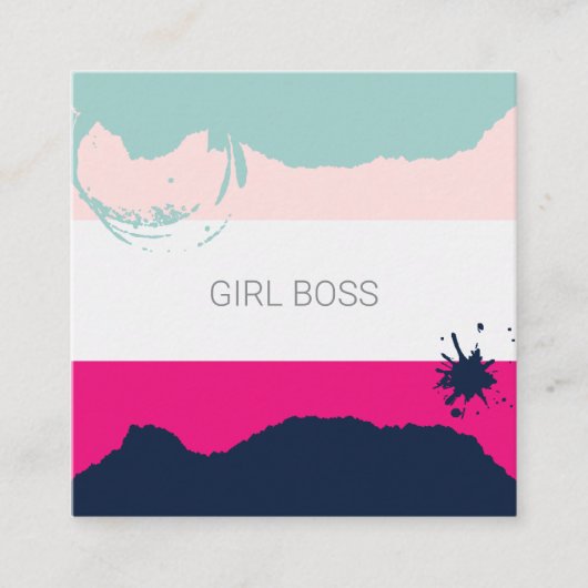 GIRL BOSS VIERKANTE VISITEKAARTJE (Voorkant)