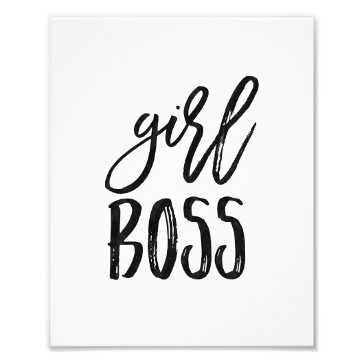 Girl Boss | Waterverf Art Print Foto Afdruk (Voorkant)