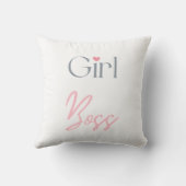 Girl Boss White Girly Sierkussen Gift voor Boss (Achterkant)