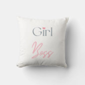 Girl Boss White Girly Sierkussen Gift voor Boss (Voorkant)