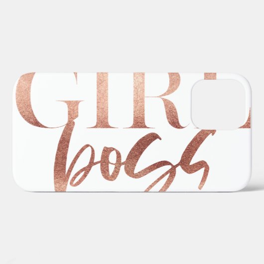Girl Boss | Zwarte Roos Gold-tekst | Case-Mate iPhone Case (Achterkant (horizontaal))