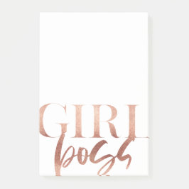 Girl Boss | Zwarte Roos Gold-tekst | Post-it® Notes
