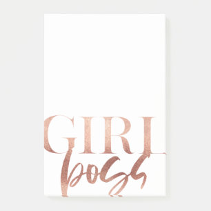 Girl Boss Zwarte Roos Gold-tekst Post-it® Notes