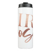 Girl Boss | Zwarte Roos Gold-tekst | Thermosbeker (Voorkant)