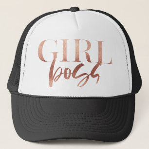 Girl Boss   Zwarte Roos Gold-tekst   Trucker Pet