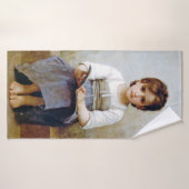 Girl, Bouguereau Badhanddoek (Badhanddoek)