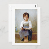 Girl, Bouguereau Briefkaart (Voorkant / Achterkant)