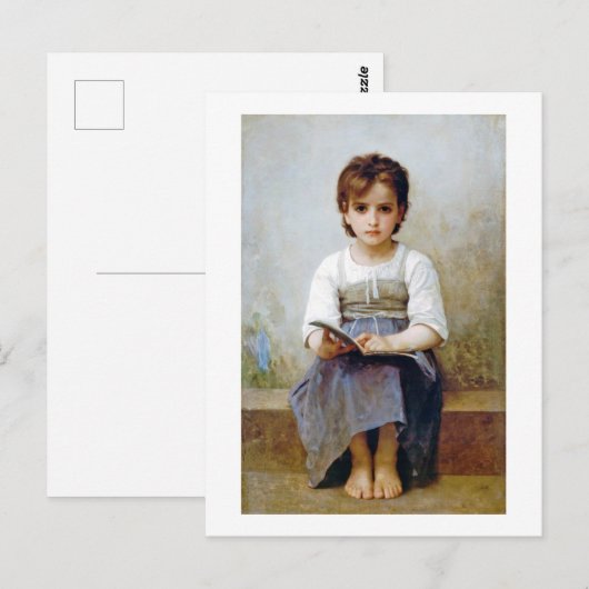 Girl, Bouguereau Briefkaart (Voorkant / Achterkant)