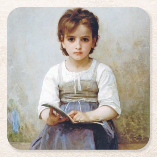 Girl, Bouguereau Kartonnen Onderzetters (Voorkant)