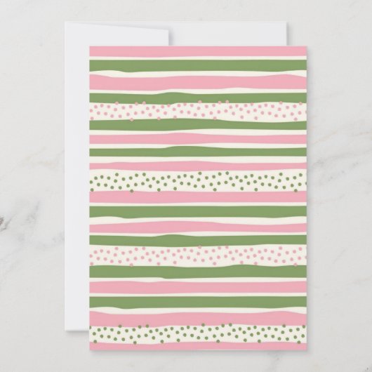 Girl Bow Glitter three is a charm St Patrick Kaart (Achterkant)