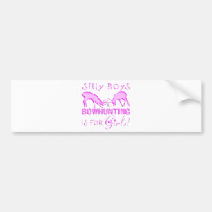 GIRL BOWHUNTER DEER BUMPERSTICKER