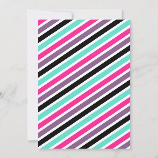 Girl Bowling Party Uitnodiging voor Bowling Party (Achterkant)