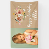 Girl Boy Birthday Wall Decoration Custom Made Spandoek (Verticaal)