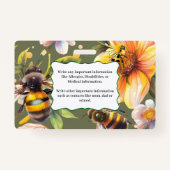 Girl Boy Child Photo Name School ID Card Custom Badge (Achterkant)