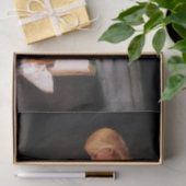 Girl Braiding Hair door Albert Anker Tissuepapier (Geschenk)