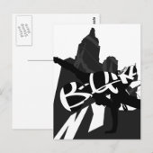 Girl Break Dancer NYC Silhouette Briefkaart (Voorkant / Achterkant)