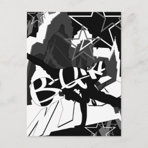 Girl Break Dancer Silhouette Briefkaart