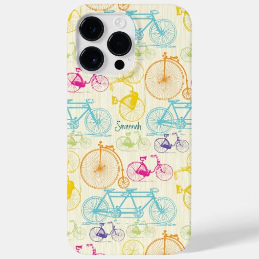  Girl Bright Colors Bike Pattern Case-Mate iPhone Case (Achterkant)