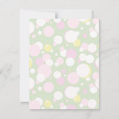 Girl Bubble Bath Baby shower Invitation Kaart (Achterkant)