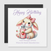 Girl Bunny Christian Greeting Card (Voorkant / Achterkant)