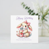 Girl Bunny Christian Greeting Card Kaart (Staand voorkant)