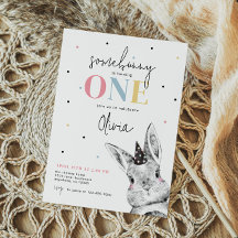 Girl Bunny First Birthday Party