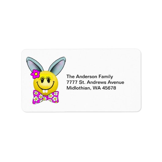 Girl Bunny Return Labels (Voorkant)