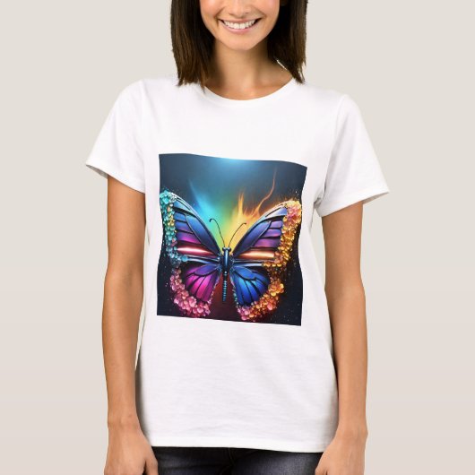 Girl-Butterfly-shirt T-shirt (Voorkant)