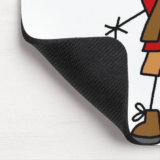 Girl Camper met Lantaarn Mousepad Muismat (Hoek)