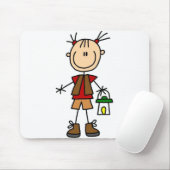 Girl Camper met Lantaarn Mousepad Muismat (Met muis)