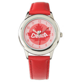 Girl Canada leaf hartlijntje Horloge