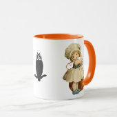 Girl Carving Apple Halloween Mok (Voorkant rechts)