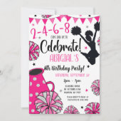 Girl Cheerleader Invite Kaart (Voorkant)