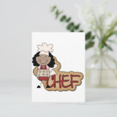 Girl Chef African American Tshirts en Gifts Briefkaart (Staand voorkant)