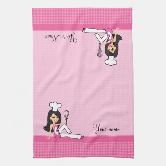 Girl Chef American MoJo Kitchen Towel Theedoek (Verticaal)